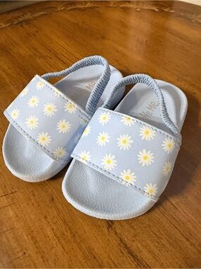 2 for$10 Toddler Light Blue Daisy Slide Sandals